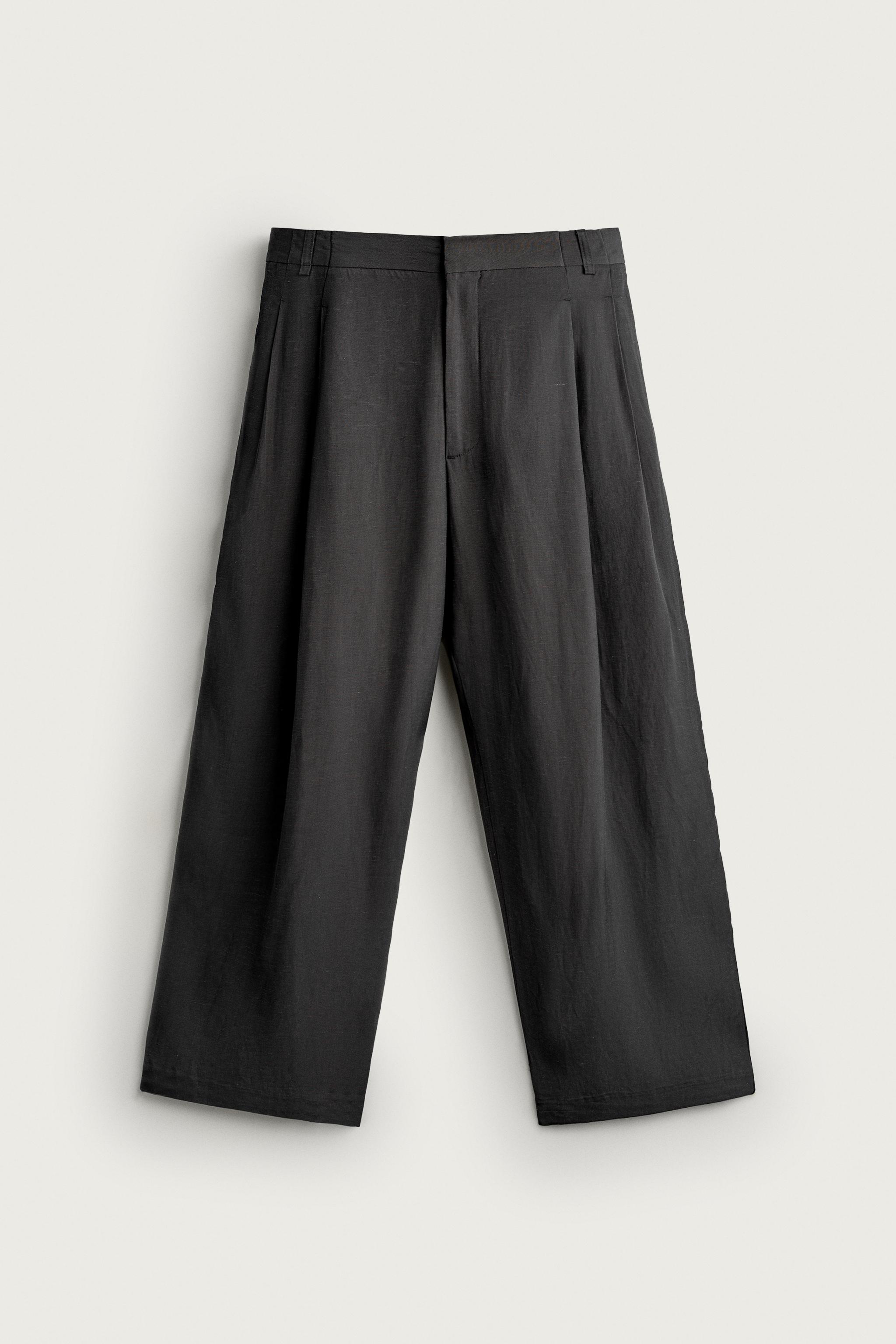 RELAXED FIT WIDE LEG SUIT PANTS